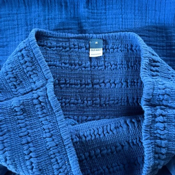 Old Navy Smocked Waist Pull On Midi Skirt Sapphire Blue Peasant Boho Med - Picture 6 of 8